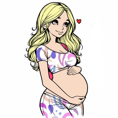 realistic pregnant girl
