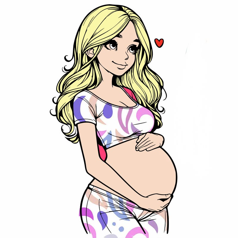 realistic pregnant girl