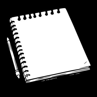 a blank sketch pad
