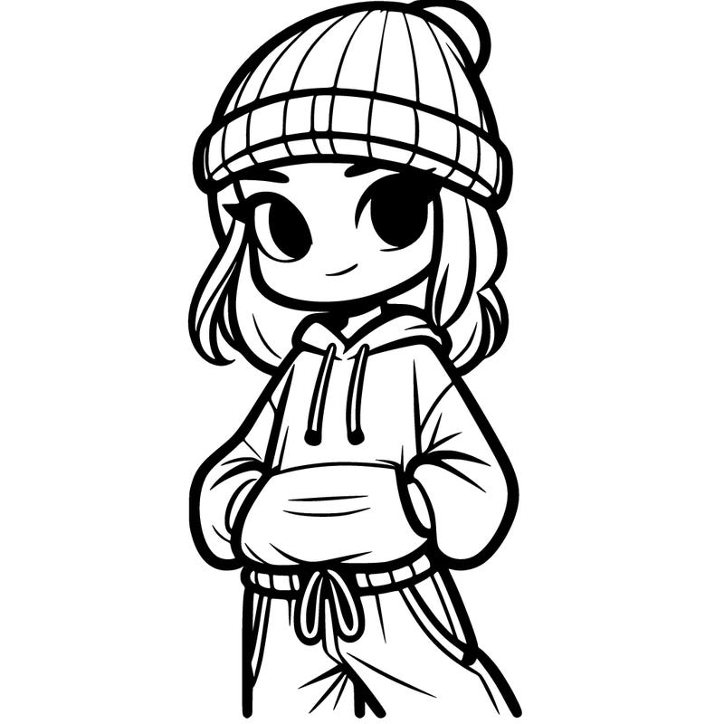 billie ellish with beanie and baggy top