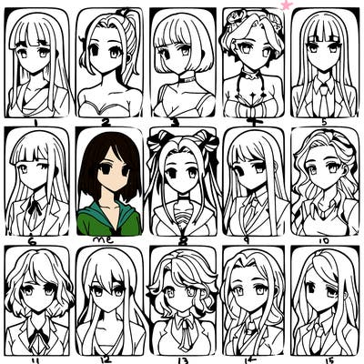 girls that look diffrent anime