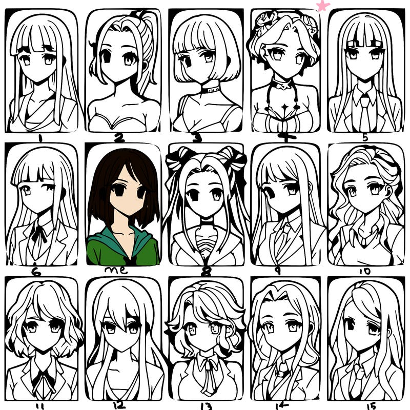 girls that look diffrent anime