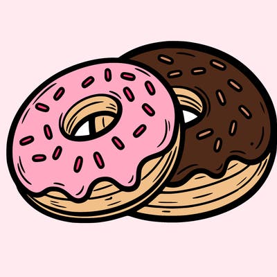 a piece of food doughnuts