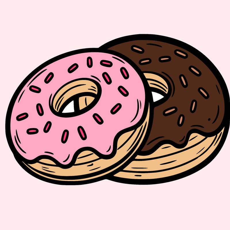 a piece of food doughnuts