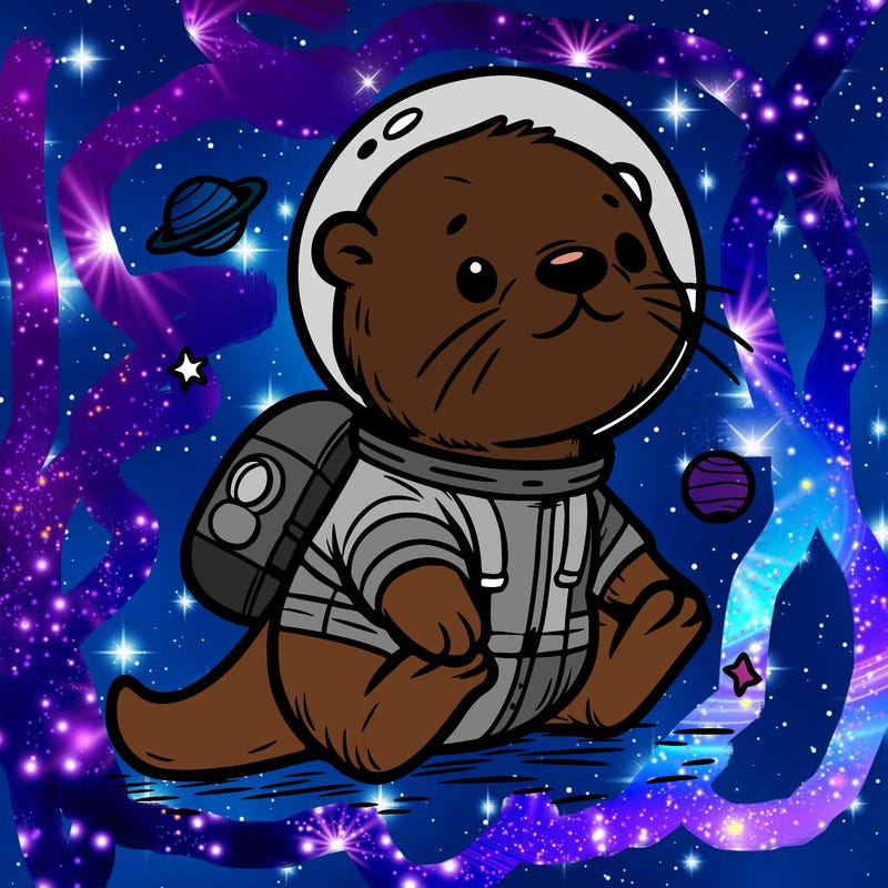 otter in a space suit