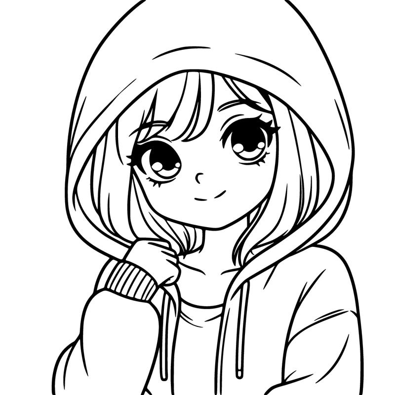 girl in a hoodie