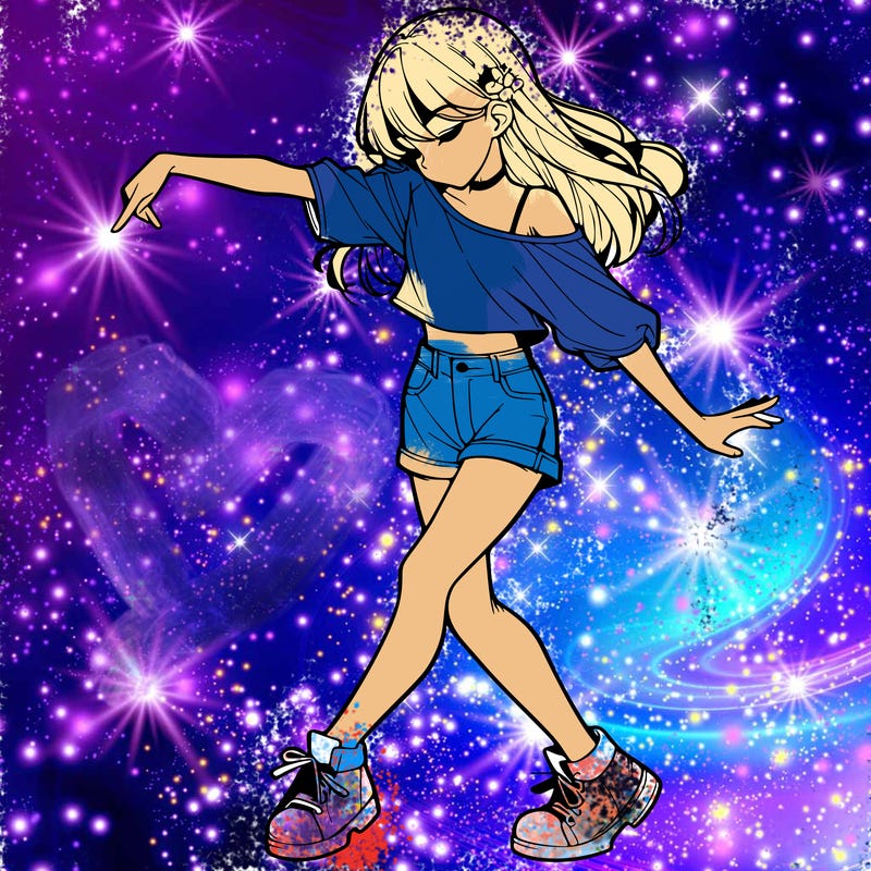 realistic girl danceing