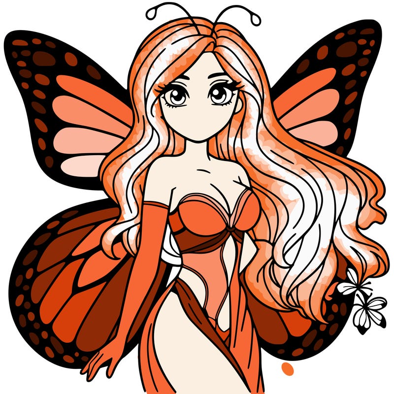 butterfly woman