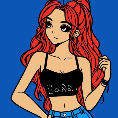 girl in crop top