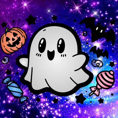 halloween cute little ghost
