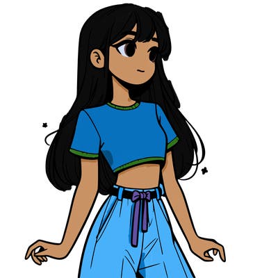 girl in a cute crop top