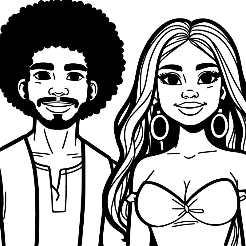 an afro american man and a latina woman