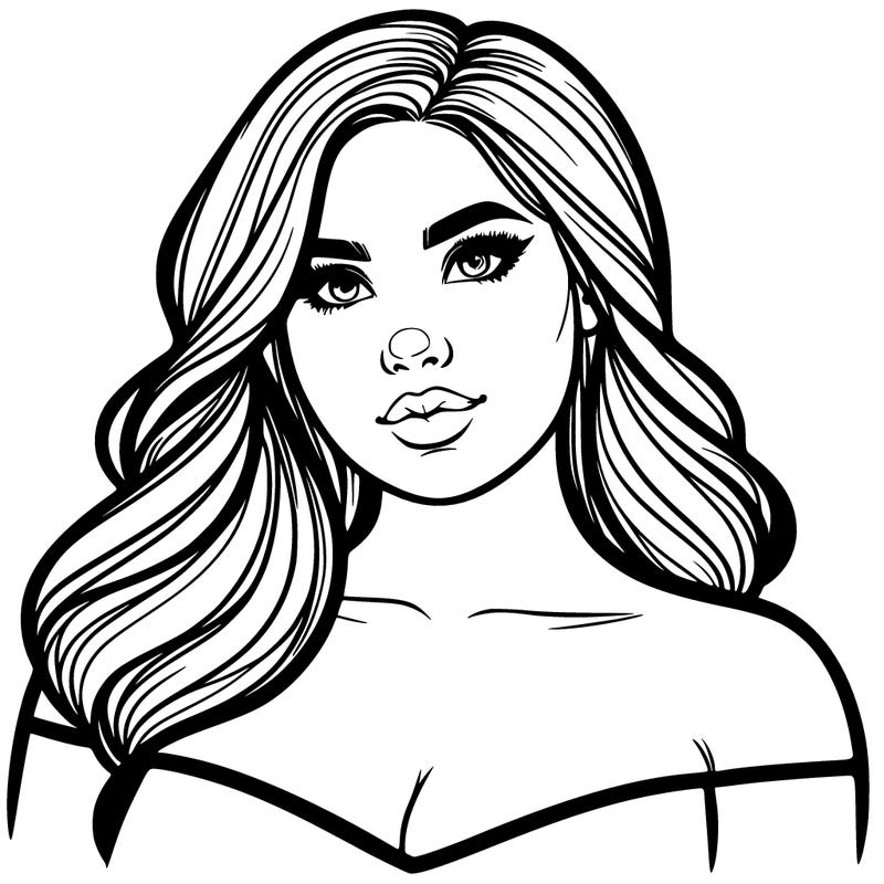 plus size woman beautiful face realistic