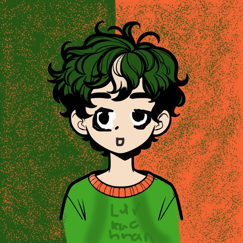 realistic, looking boy with curly hair.