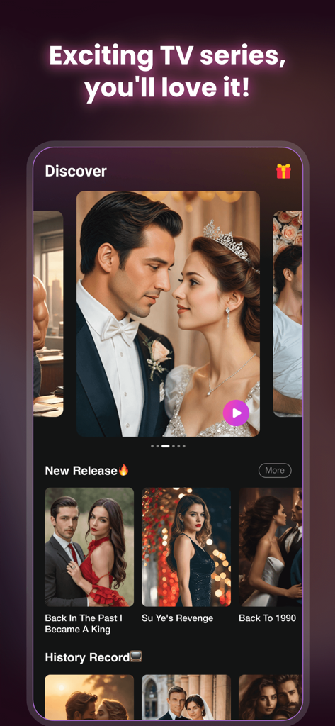 HeatShort - HeatShort app discover page featuring short drama series thumbnails