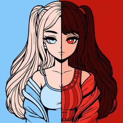 realistic girl split