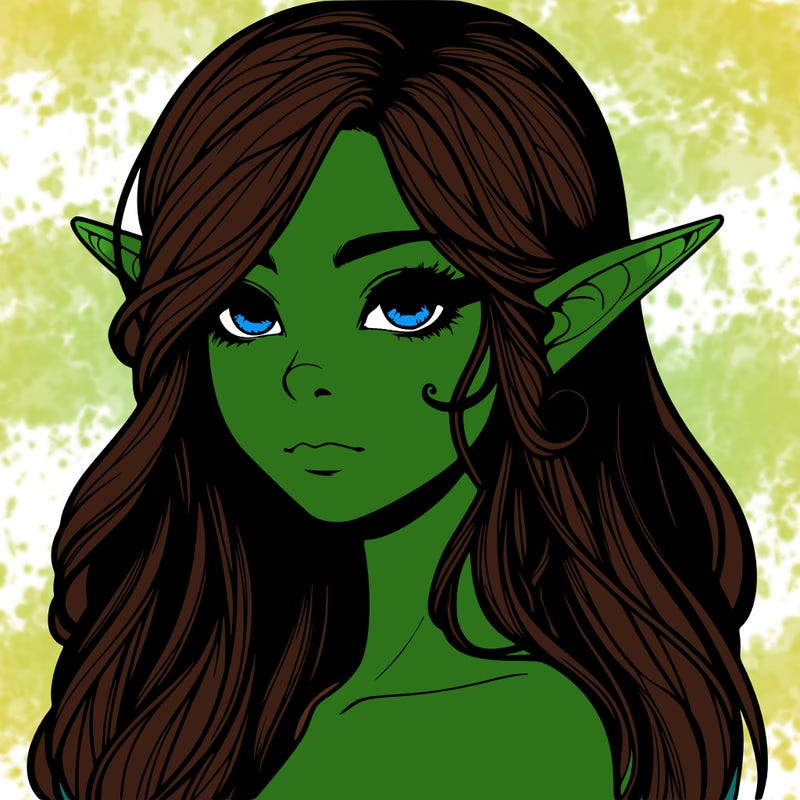 elf girl realistic dark fantasy