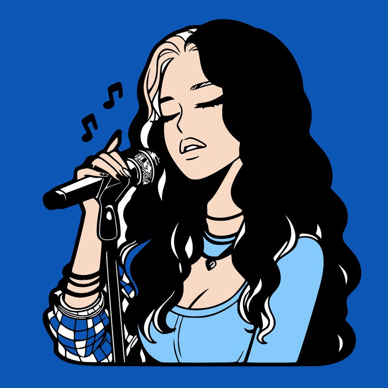 realistic female singer