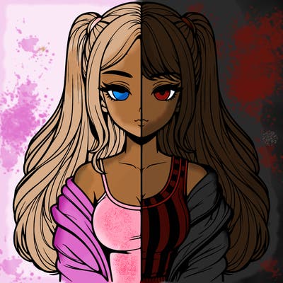 realistic girl split