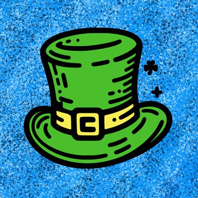 st patrick hat with thin lines