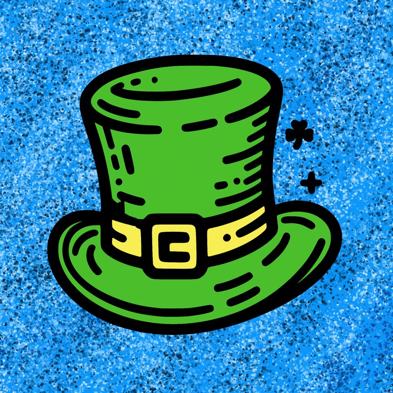 st patrick hat with thin lines