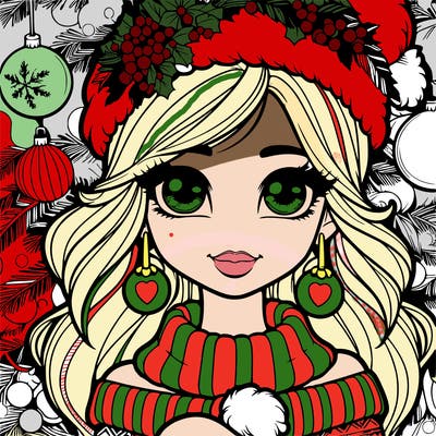 christmas girl realistic