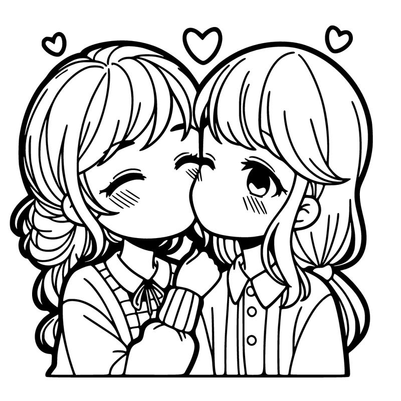 a girl kissing a girl