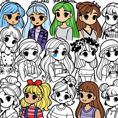 many different girls