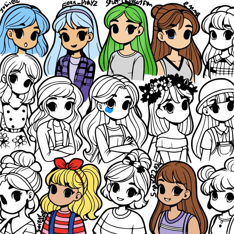 many different girls