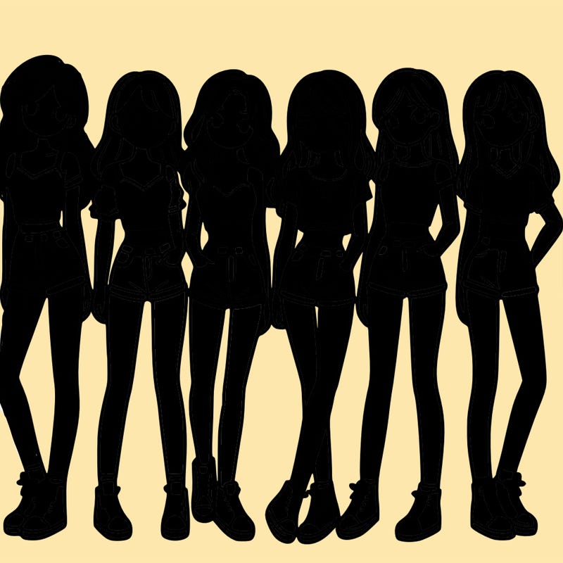 a group of girls wearing crop tops and shorts