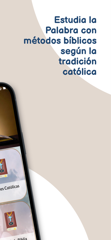 La Biblia Latinoamericana. - Captura de pantalla de la app La Biblia Latinoamericana con texto sobre métodos de estudio bíblico católico y recursos de oración en español