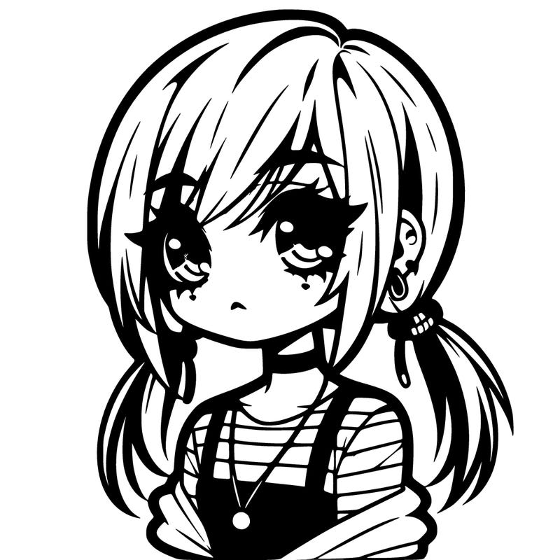 emo anime girl
