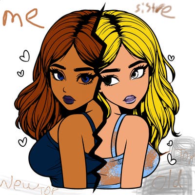 realistic girl split