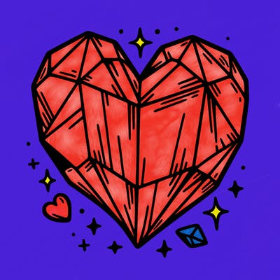 crystal heart