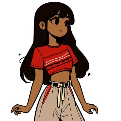 girl in a cute crop top