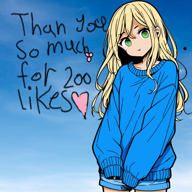 manga teen girl  in a sweater and baggy pants