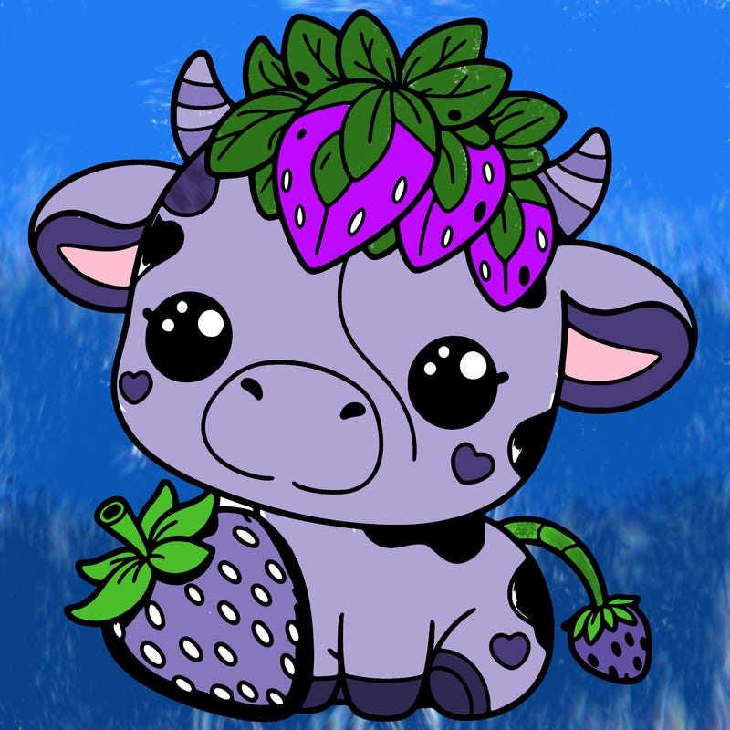 cute strawberry cow