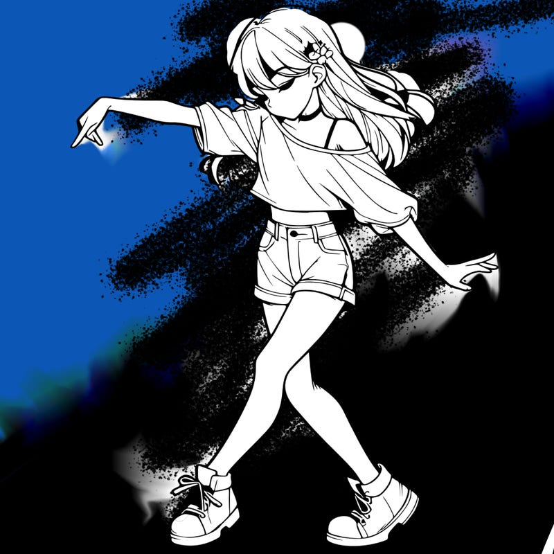 realistic girl danceing