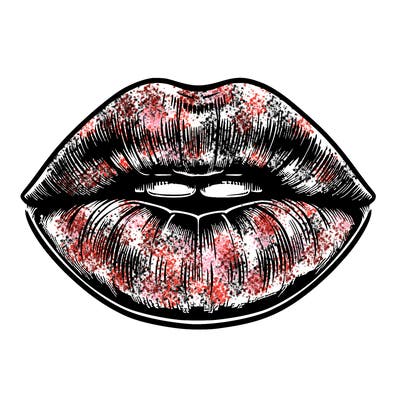 realistic mouth with lips