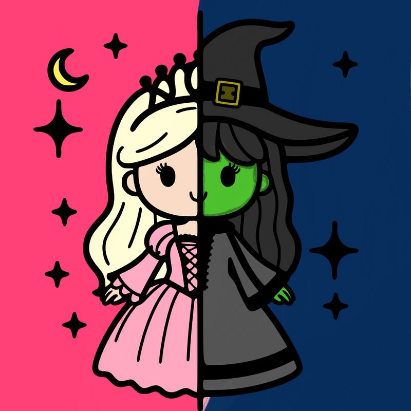 split princess and witch