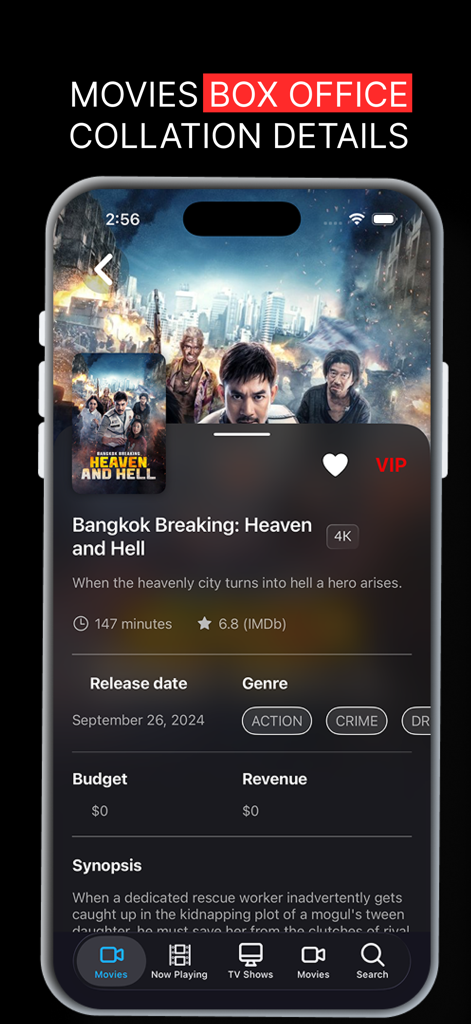Netmirror : Movies & TV Shows - Screenshot of Netmirror app showing detailed movie information including IMDb ratings and synopsis