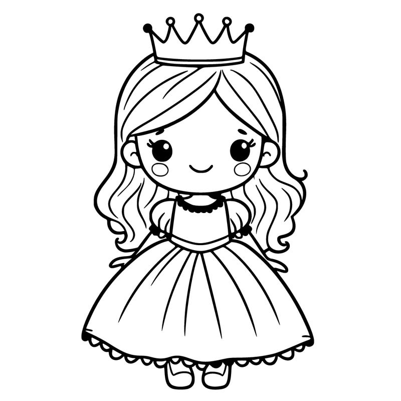 girl with a crown and a dress