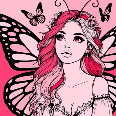 butterfly fairy realistic girl