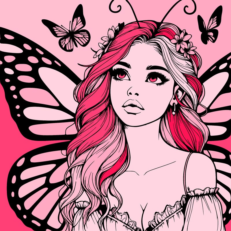butterfly fairy realistic girl
