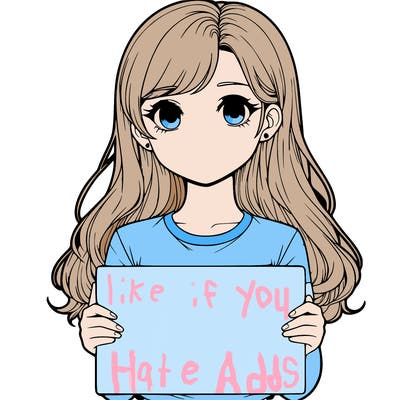 realistic girl holding a sign