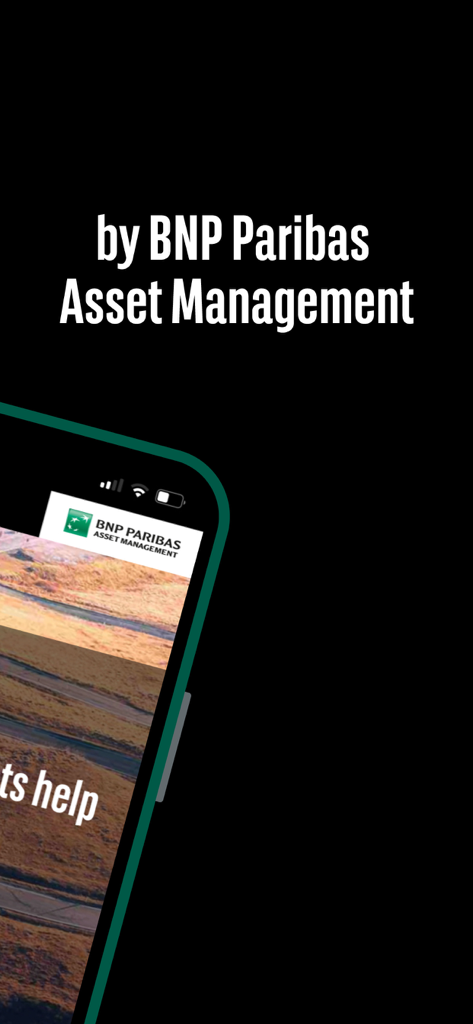 Splash screen of the Viewpoint by BNP Paribas Asset Management app showing the logo and brand name on a dark background.