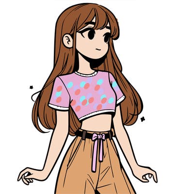 girl in a cute crop top