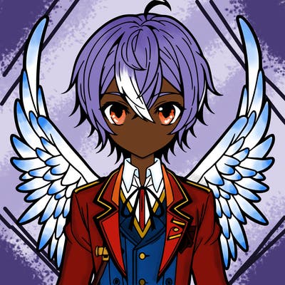anime boy with wings