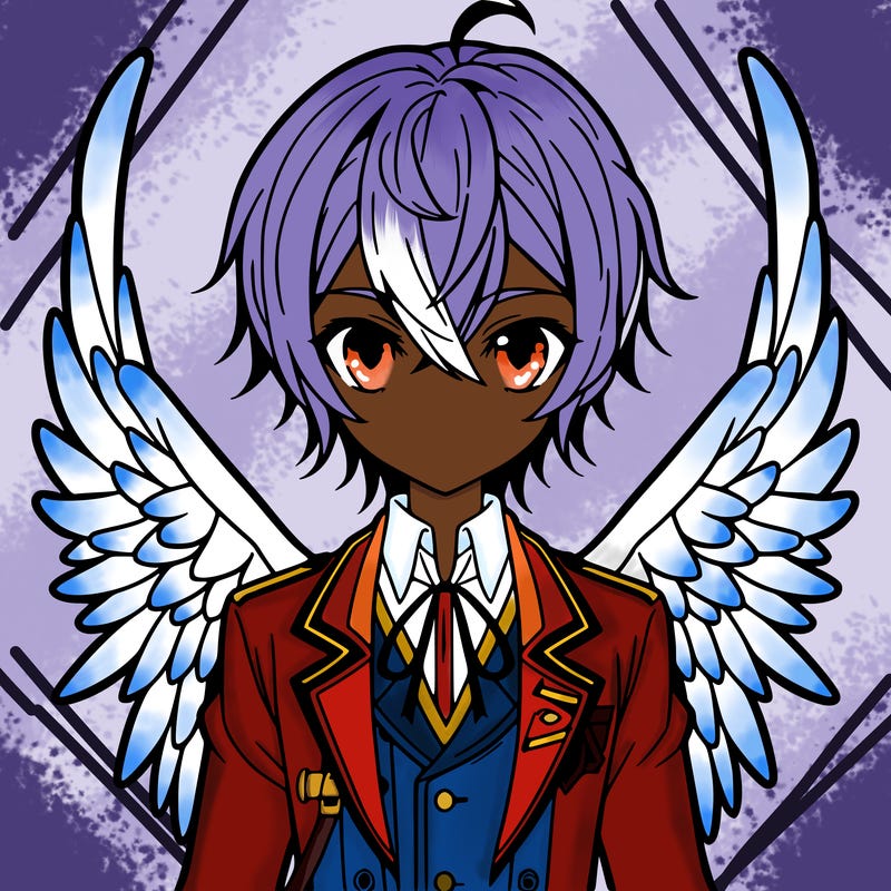 anime boy with wings
