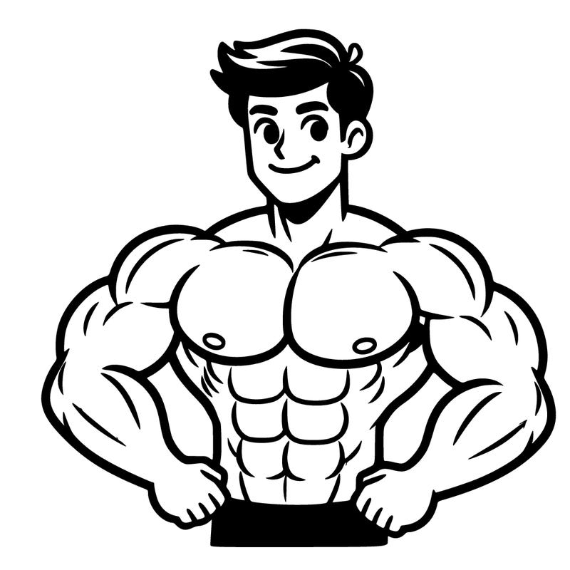 buff shirtless guy showing off his muscles